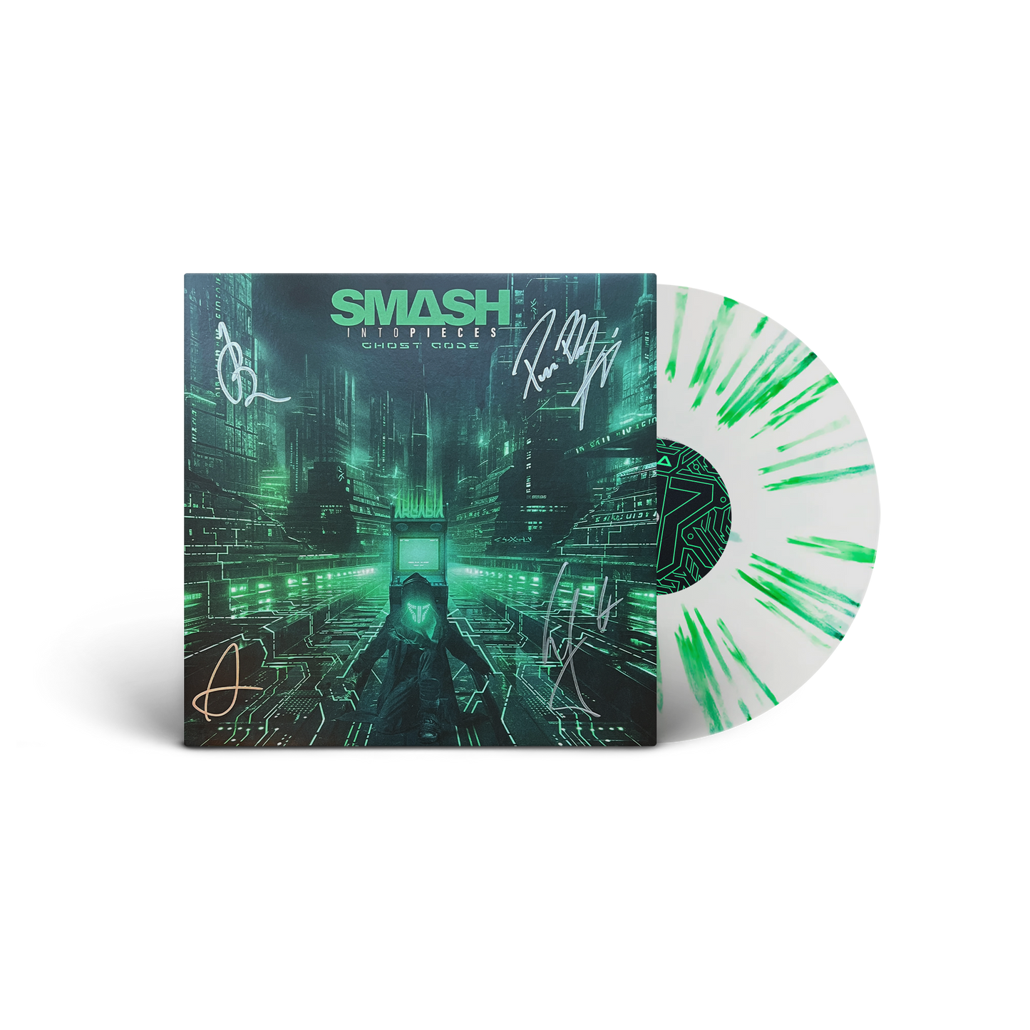 Ghost Code - White base, Green splatter Vinyl